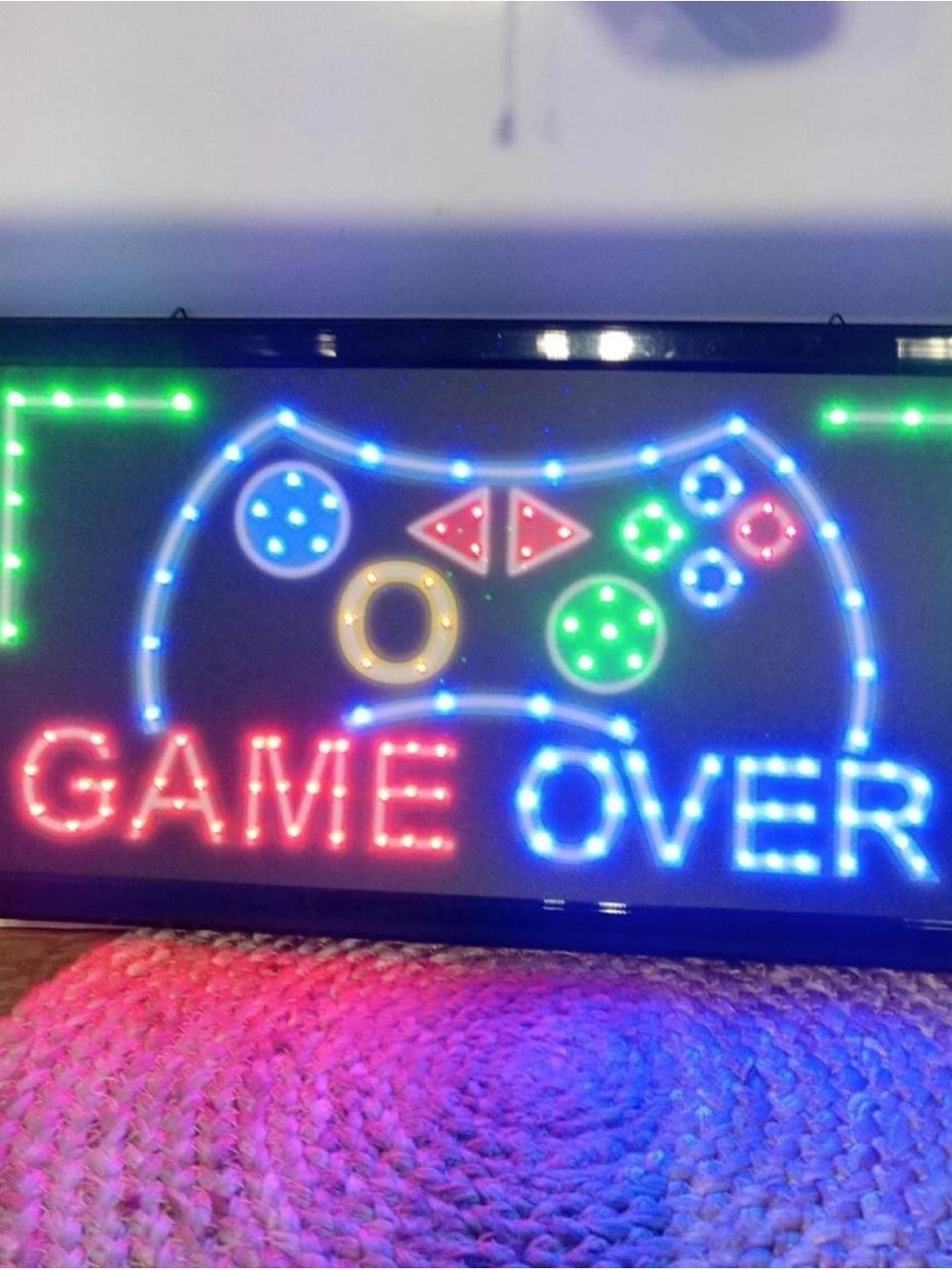 LED Game Over Arcade Sign - Multicolor - Picture 2 of 3